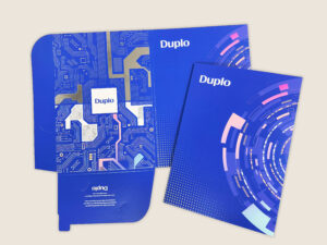 Duplo Blue Pocket Folder